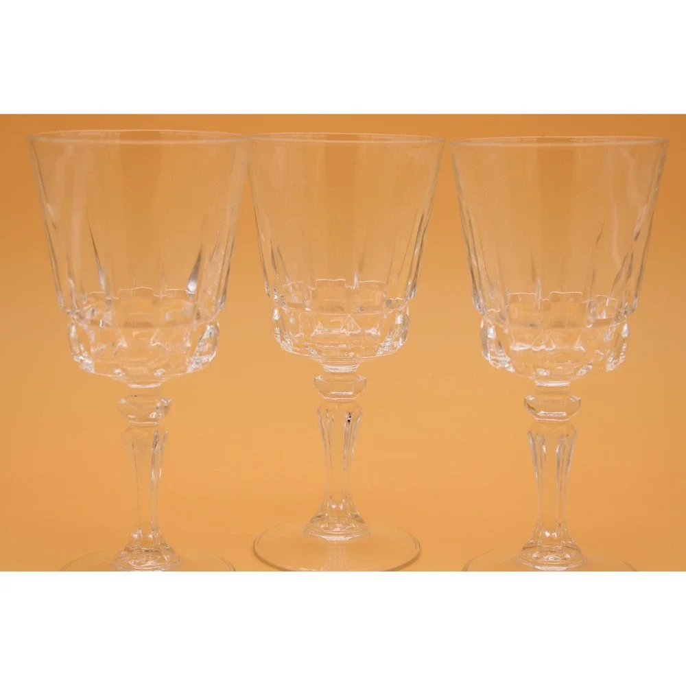 Vintage Cristal Darques Durand Chantelle Claret Wine Glass Set